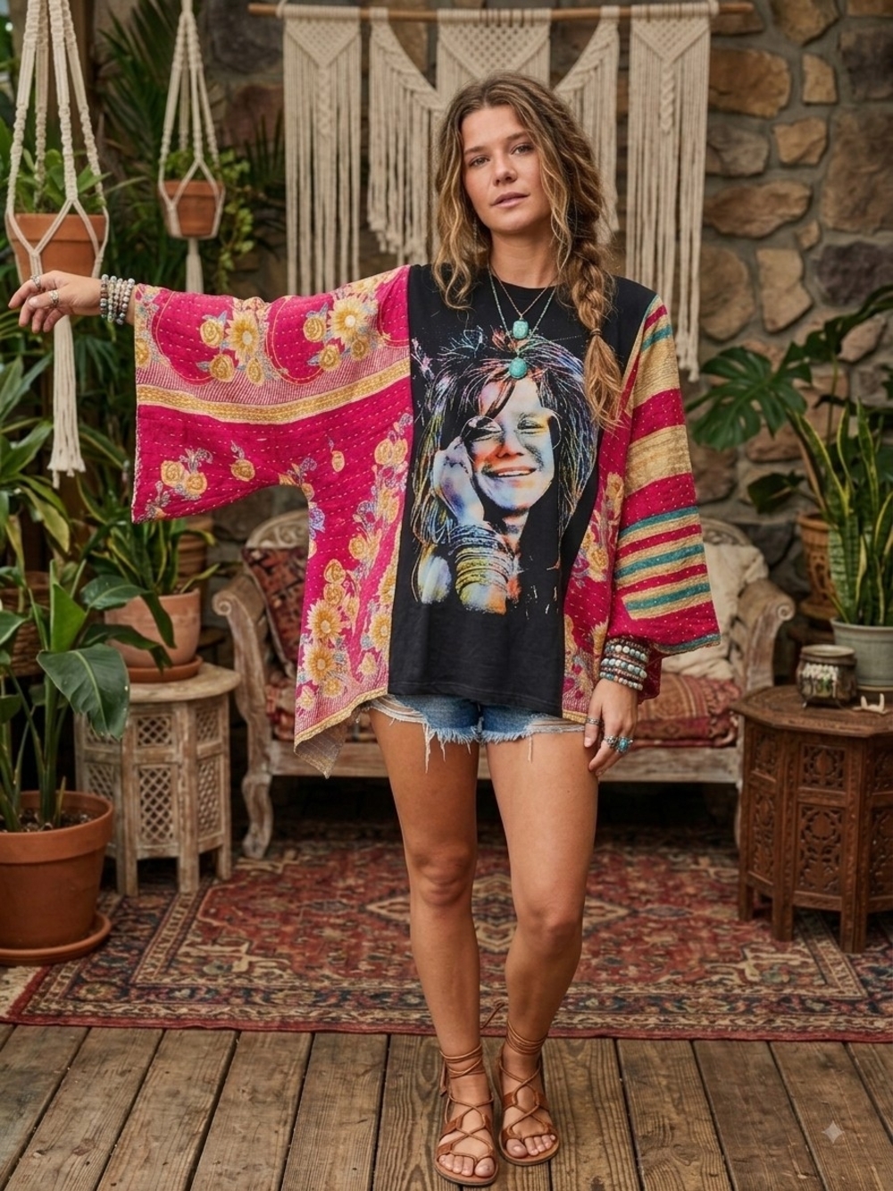OOAK JANIS BELK SLEEVE TOP SM-3X